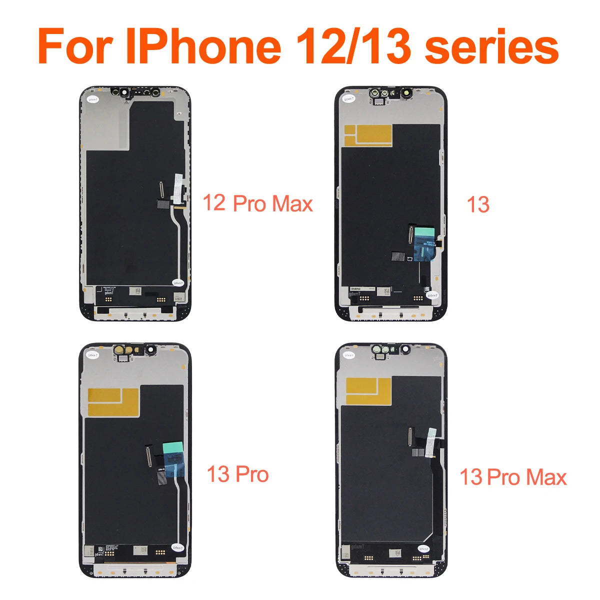 RJ Series SOFT OLED For iPhone 13 14 15 16 17 Pro Max Plus LCD Display Touch Screen Digitizer Assembly Replacement