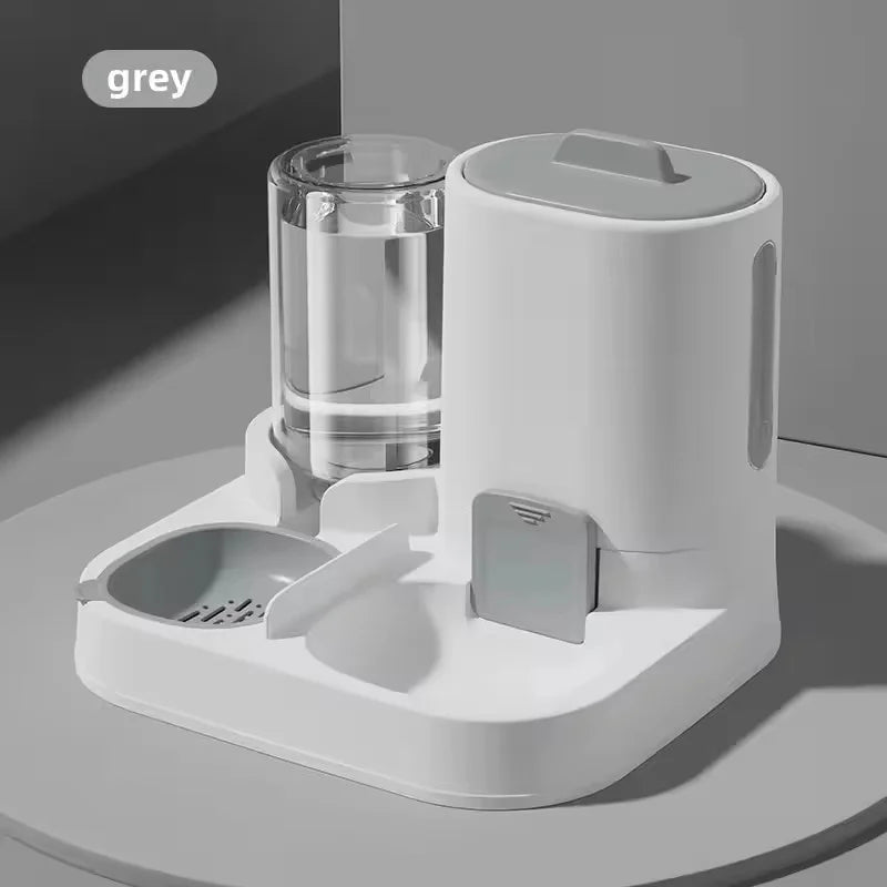 Automatic Non-Electric Pet Feeder Waterer 2 In 1 No Spill Dog Cat Bowl Anti Skid Dual Bowl For Dog Cat Smart Pet Feeding Device