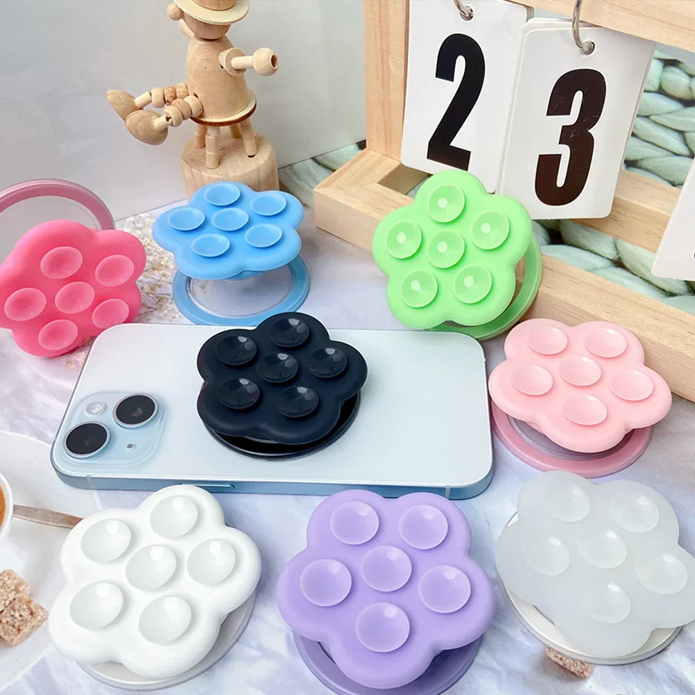 Grippopso Universal Magnetic Suction Cup Phone Holder Mirror Shower Silicone Suction Phone Case Grip Stand Holder for IPhone