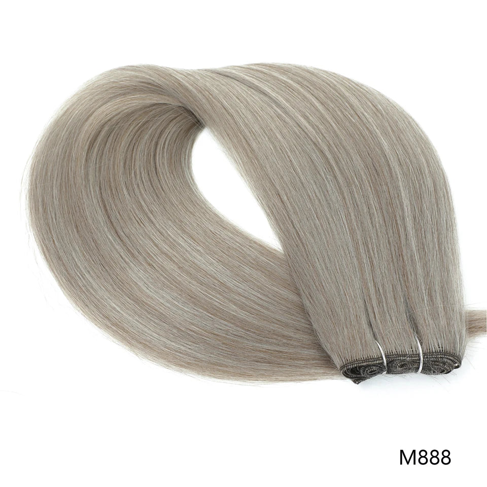 Piano Blonde Straight Hair Bundles Smooth Hair Extensions Fake Fibers Synthetic Yaki Straight Hair Weaving Full to End Free Ship