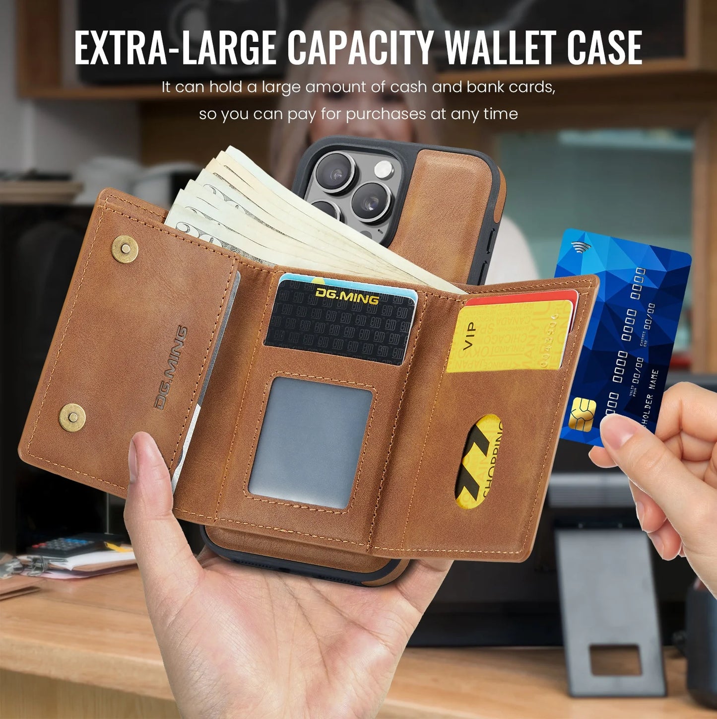 Magnetic Leather Wallet Card Phone Case For iPhone 17E 17 Air 16E 16 Pro Max 15 Plus 14 13 12 11 Flip Wireless Charging Cover