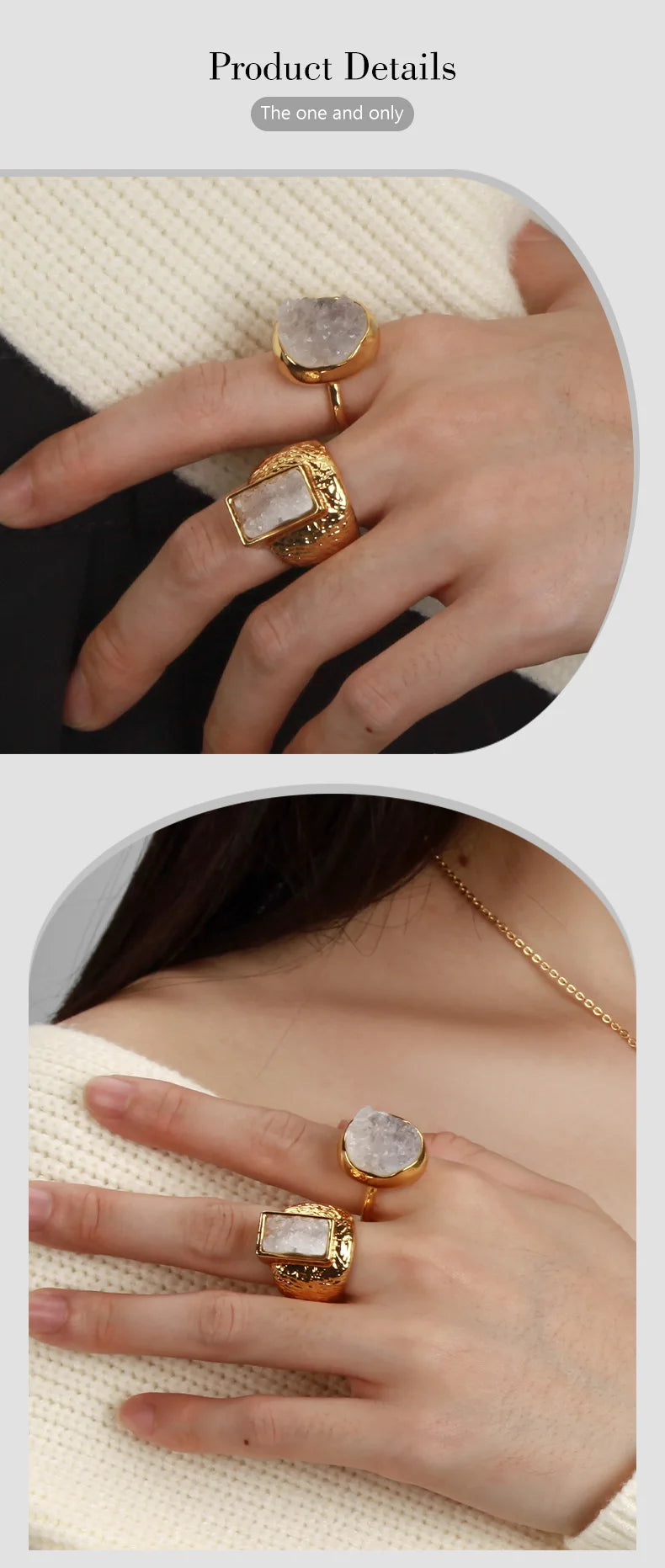 IVOG Lilac Color Channel Setting Ring For Women Semi-Precious Stone Copper Ring Fashion Jewelry Couple Gift
