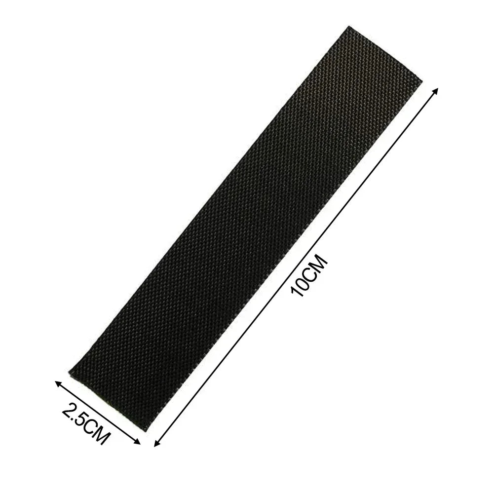 8pc Self-Adhesive Fireplace End Tape Glass Fabric Black Tape Sealing Cord End 10*2.5cm High Temperature Resistance Stoves Parts