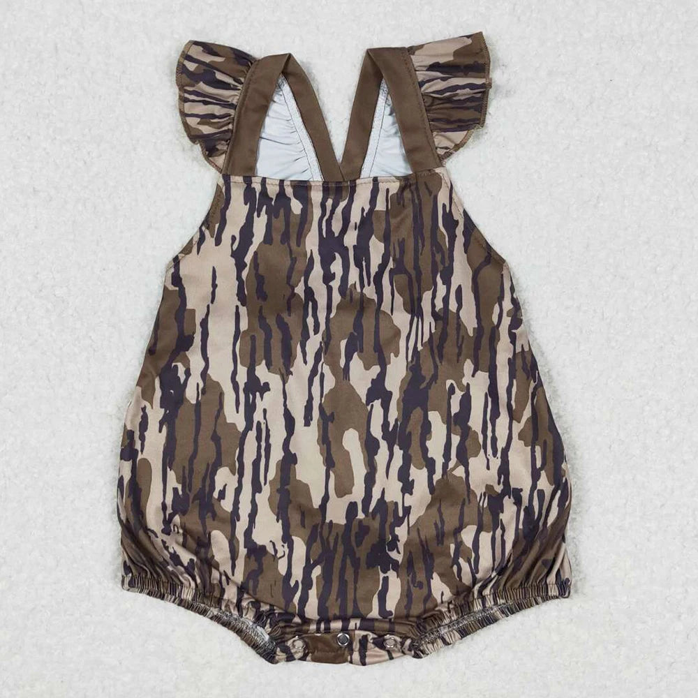 Boutique Infant Baby Boys Rompers Camo Branches Short Sleeve Bubble Rompers Fashion Toddler Boys Rompers One-Piece Jumpsuits New
