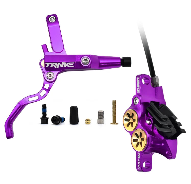 TANKE MTB 4-piston hydraulic disc brake 900/1700mm, 4-piston brake pad in resin, oil pressure AM DH road MTB ultra-light disc br
