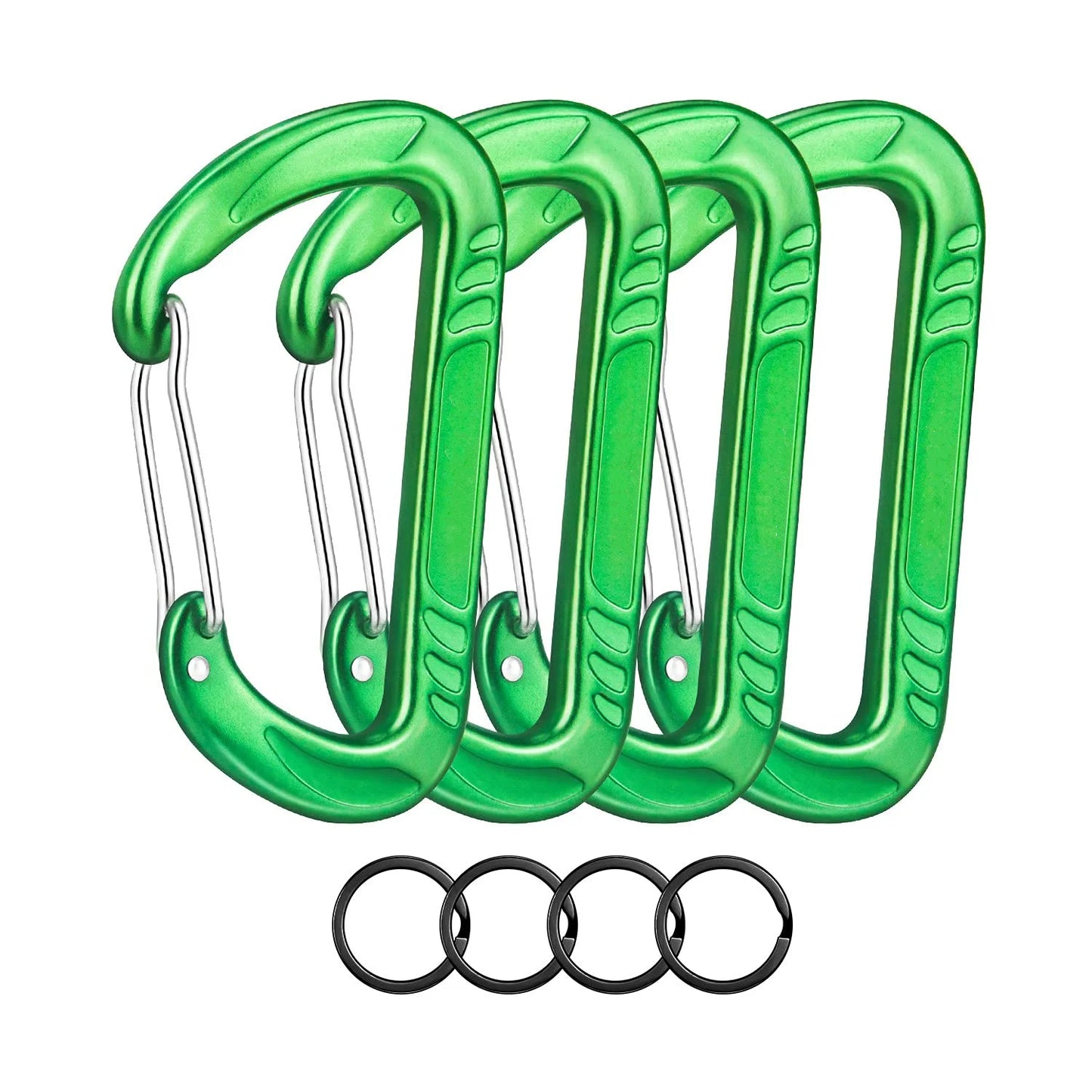 15KN Heavy-Duty Wiregate Carabiner for Camping Hiking Hammocks Backpacking Dog Leash - Durable Multi-Purpose