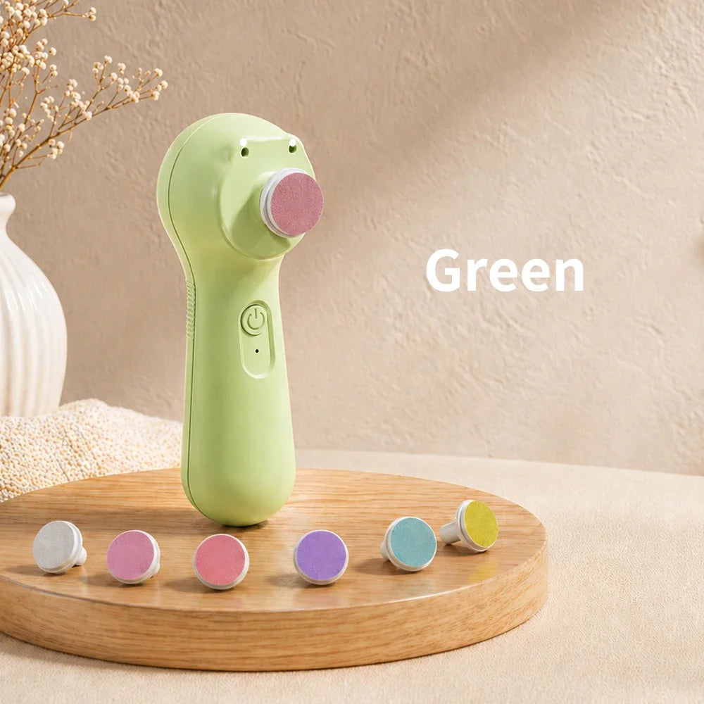 Rechargeable 6 In 1 Electric Baby Nail Trimmer, Low Noise Safe Nail Sharpener, Multifunctional Infant Kids Nail Care Cutter