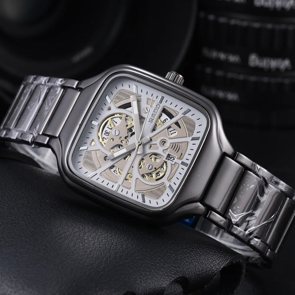 Elegant Unique Rado Original Brand Watches For Mens Classic Multifunction Quartz Watch Luxury Business AAA Male Clocks