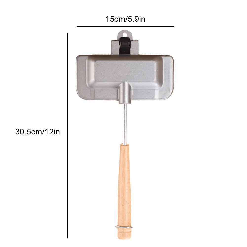 Waffle Pancake Baking Barbecue Oven Mold Hot Dog Toaster Non Stick Aluminum Alloy Grill Frying Pan Double-Sided Sandwich Fry Pan