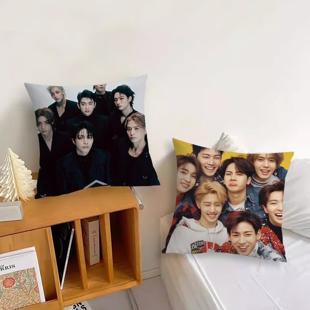 Boy Group G-GOT7-ES Band KPOP cushion cover Living Room Headboard Office Cushion Bedroom Cushion Sofa Nap Time Pillow Case