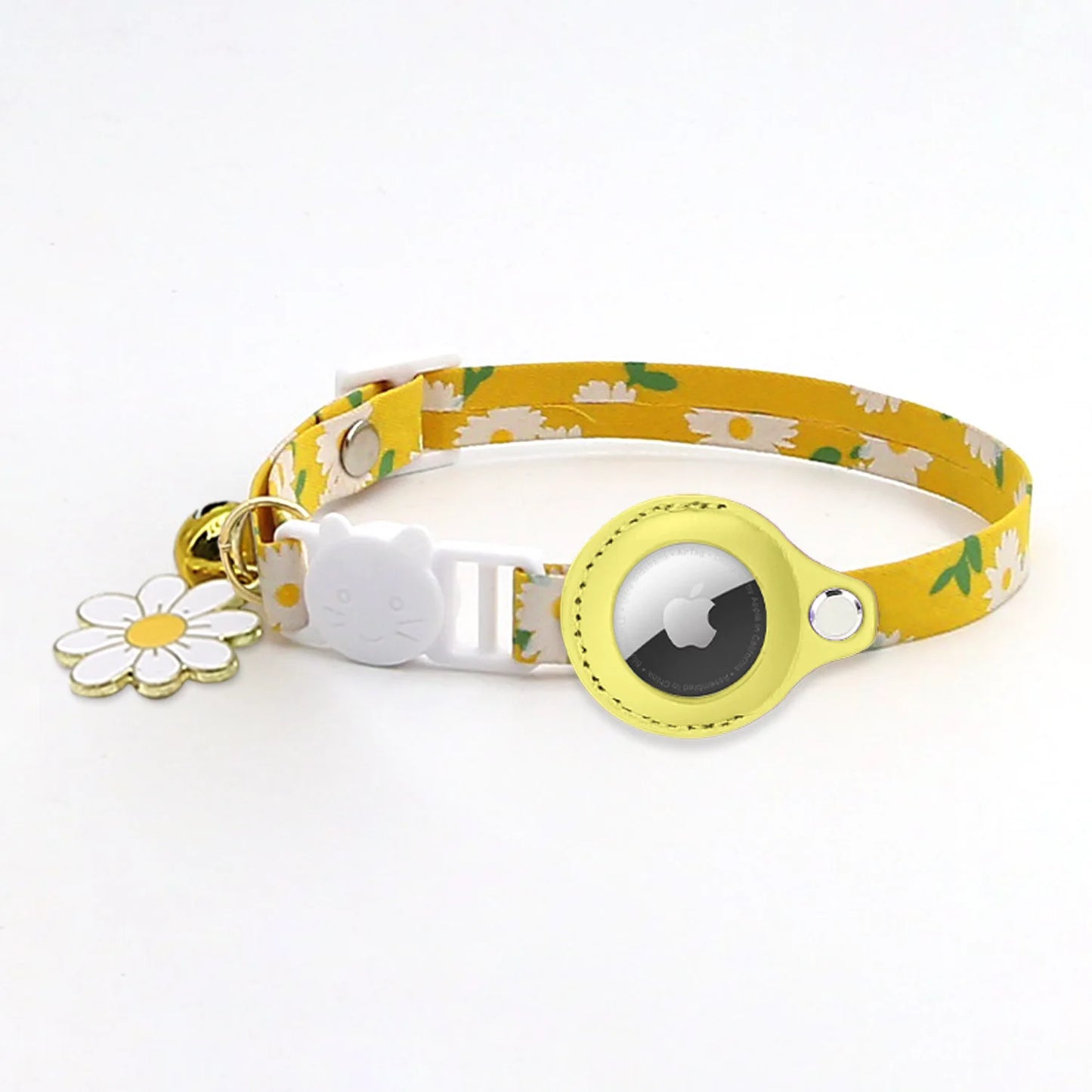 Lovely Aritag Protective Case Anti-Lost Cat Collar Adjustable Kitten Collar with Bell Light Weight Puppy Necklace Pet Supplies
