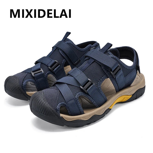 Men's Casual Mesh Outdoor Beach Sandals Fashion Light Breathable Shoes Men Anti-slip Waterproof Sandals Man Comfortable Sneakers