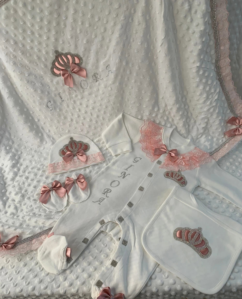 5pcs Newborn Baby Boy Outfits Kids Clothing Real Cotton Infant0 Products Shirt Pants Mittens Receiving Blanket