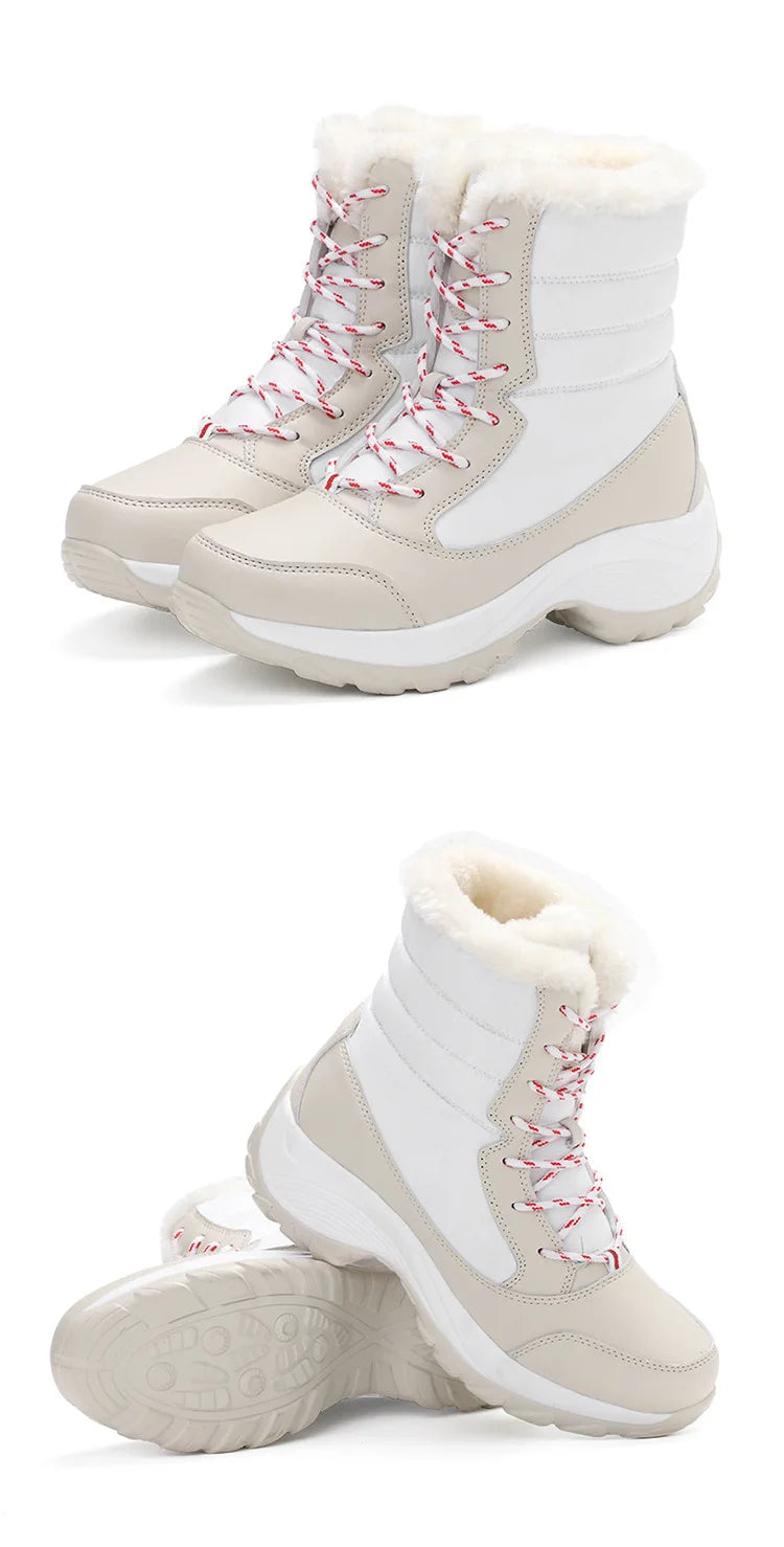 Snow Women's Boots Lightweight Woman Shoes Platform Shoes Women Plush Mid High Boots New Botas Mujer Winter Ladies Boots