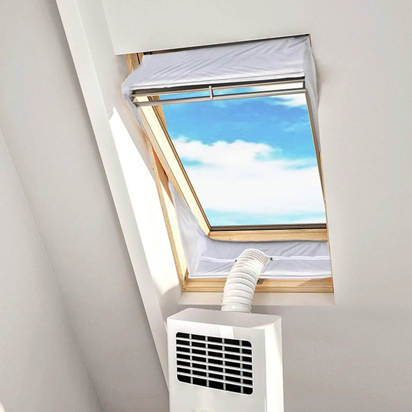 Portable AC Window Vent Kit AC Sealing Sealing Duct Cloth Mobile Air Conditioning Unit Vent For Home Apartment Farmhouse