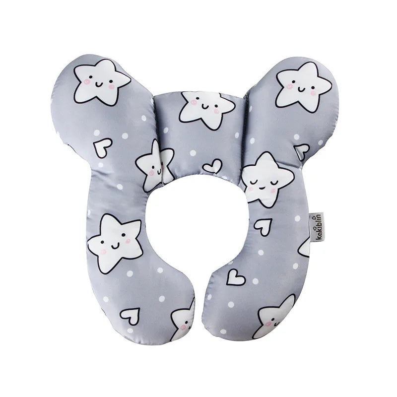 Baby Stroller Pillow Car Seat Head Fixed Neck Pillows Bend Shape Sleeping Protection Headrest Cushion Infant Anti-head Mat