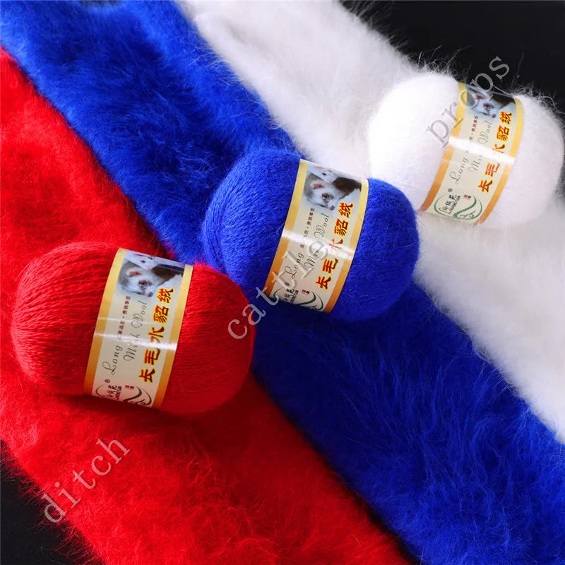 Newborn Photography props Pants Climbing Clothes BearTotal of Three Sets Handmade Knitted Mink