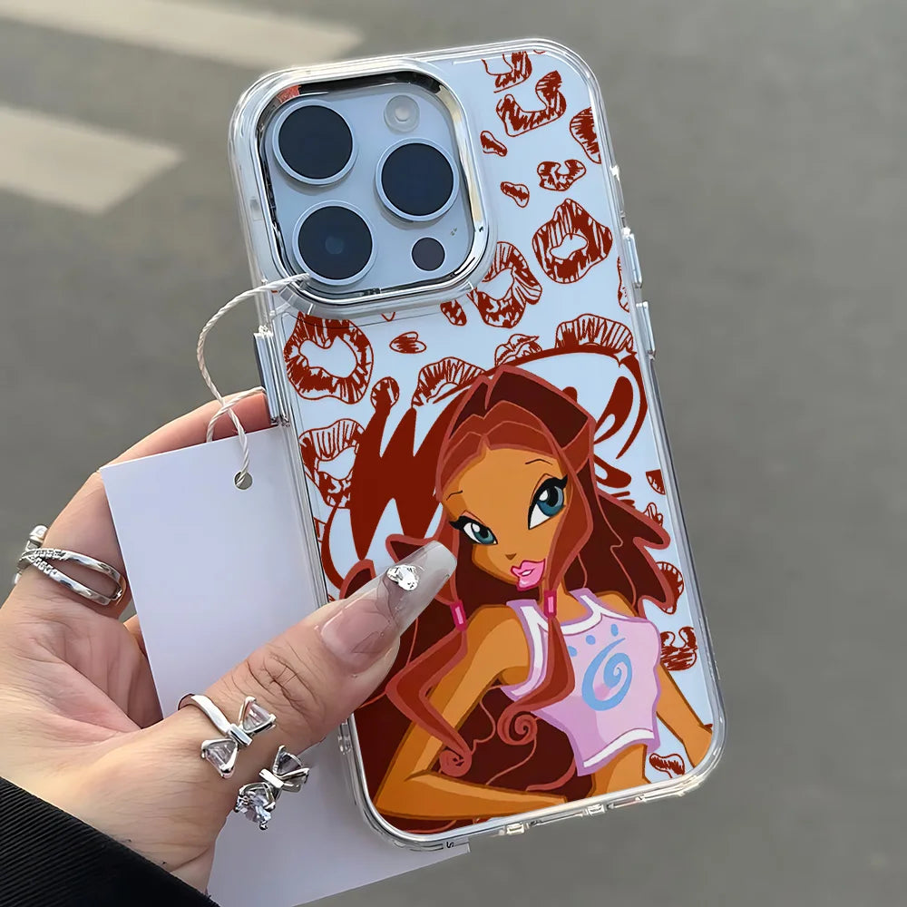 W-Winx C-Club Phone Case for IPhone 17 16e 16 15 14 13 12 11 Mini Pro Max X XR XSMAX 8 7 Air Plus Transparent Soft Cover