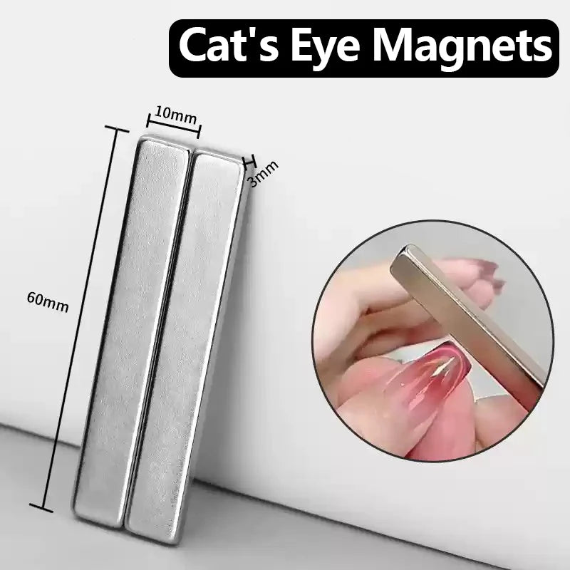 Salon Cat's Eye Gel Nail Polish 3D Dual Head Magnetic Stick for Painted Nails Art Design Nail Art Tools 60x10x3mm