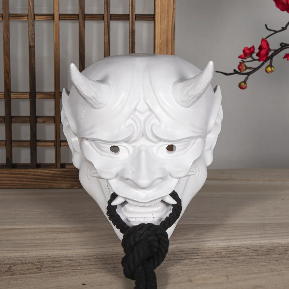 Halloween Prajna Mask Horror Mask Cosplay Costumes Japanese Demon Ghost Mask Party Carnival Comic-Con Masquerade Props Gift