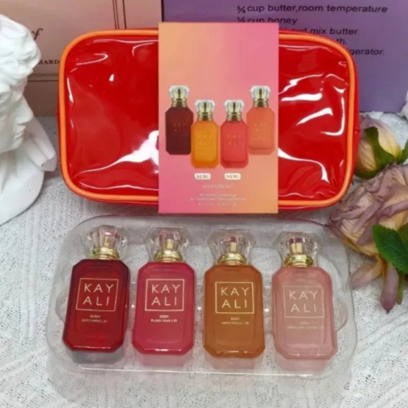 KAYALI Perfume Gift Set Unisex Eau De Parfum 4x10ml Long Lasting Fruity Floral Sweet Luxury Mini Fragrance Collection Scents