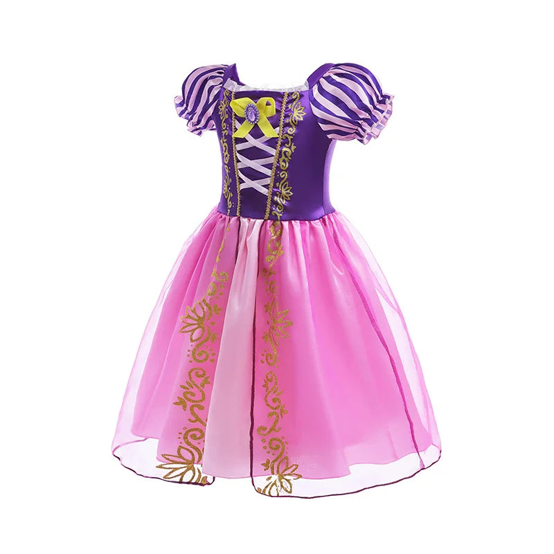 Halloween Girls Costume Kids Tangled Rapunzel Dress Kids Fantasy Princess Cosplay Dress Child Carnival Birthday Party Fancy Sets