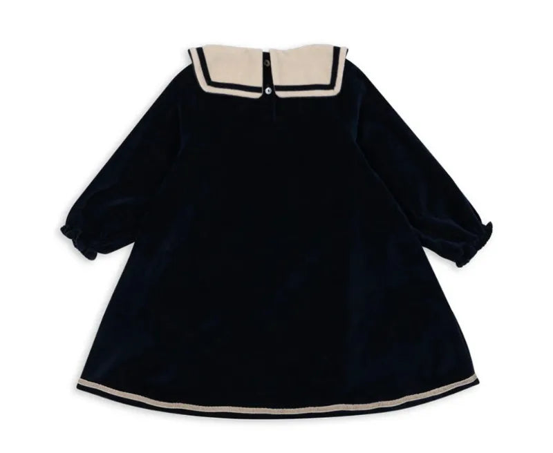 Autumn Winter Kids Christmas Dresses KS 2024 Velvet Bow Girl Princess Dress Baby Jumpsuit New Year Party Children's Clothing
