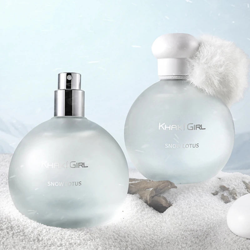 Snow Lotus Eau De Parfum For Women Oriental Floral Fragrance Long-lasting Elegant Scent 50ml Pom-pom Design Perfume For Gifting