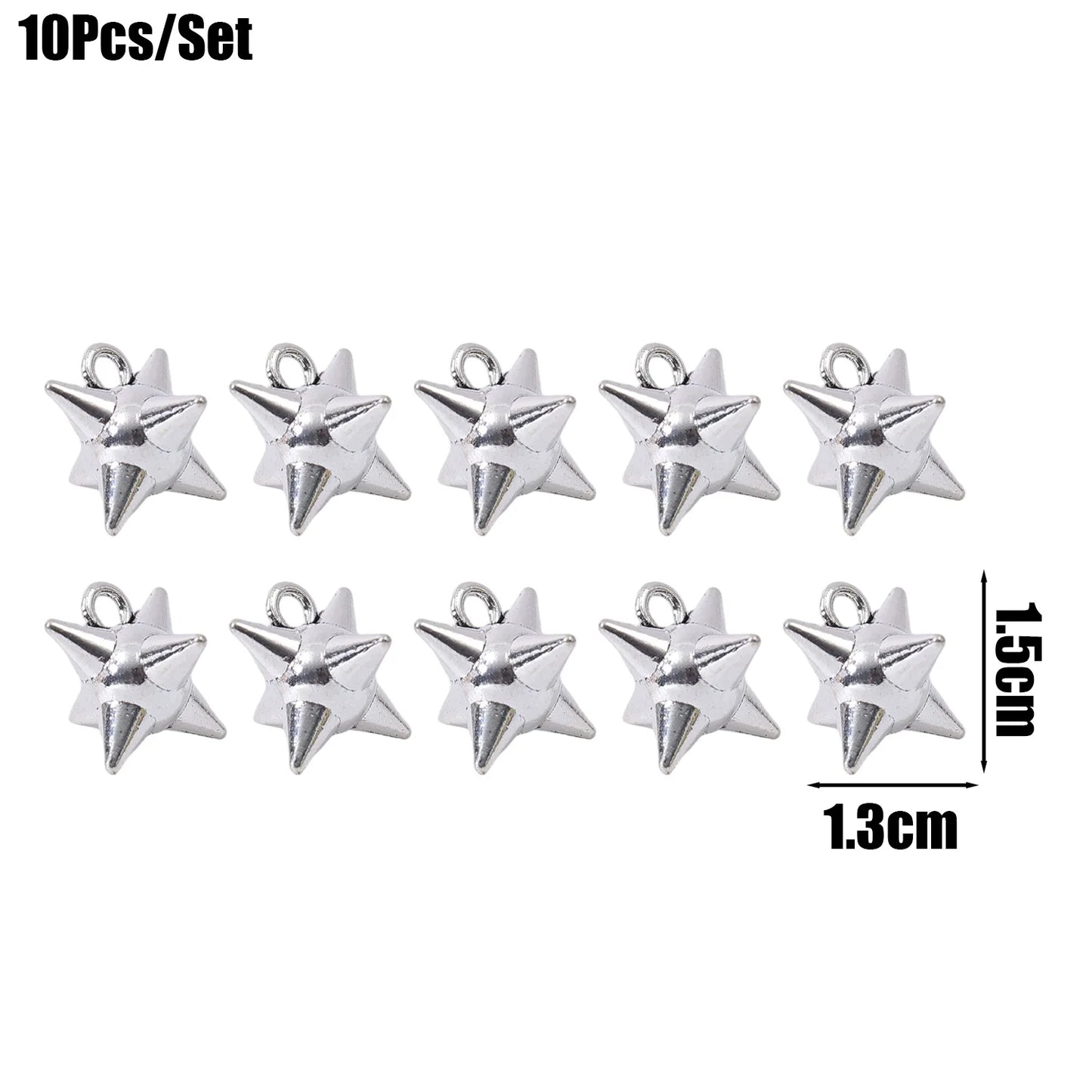 Punk Rock Aesthetic Spike Morning Star Rivet Dangle Charms Jewelry Making Gothic Spiky Ball Pendant Charms DIY Jewelry Findings