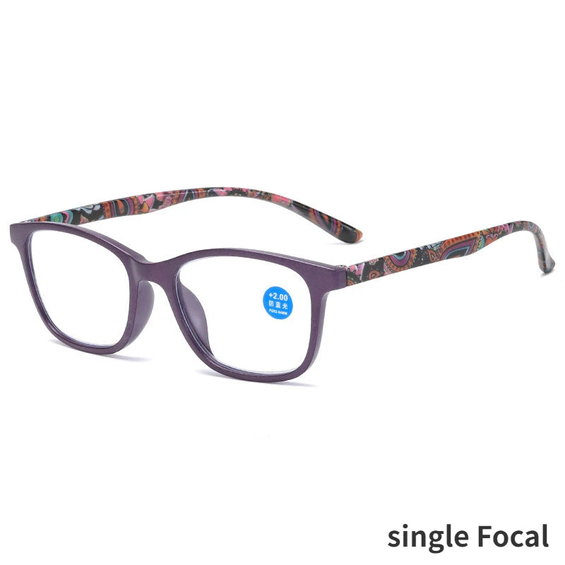 Progressive Multifocal Reading Glasses Women Anti Blue Light Presbyopia Eyeglasses Computer Eyewear Look Near Far +1.0 To +4.0