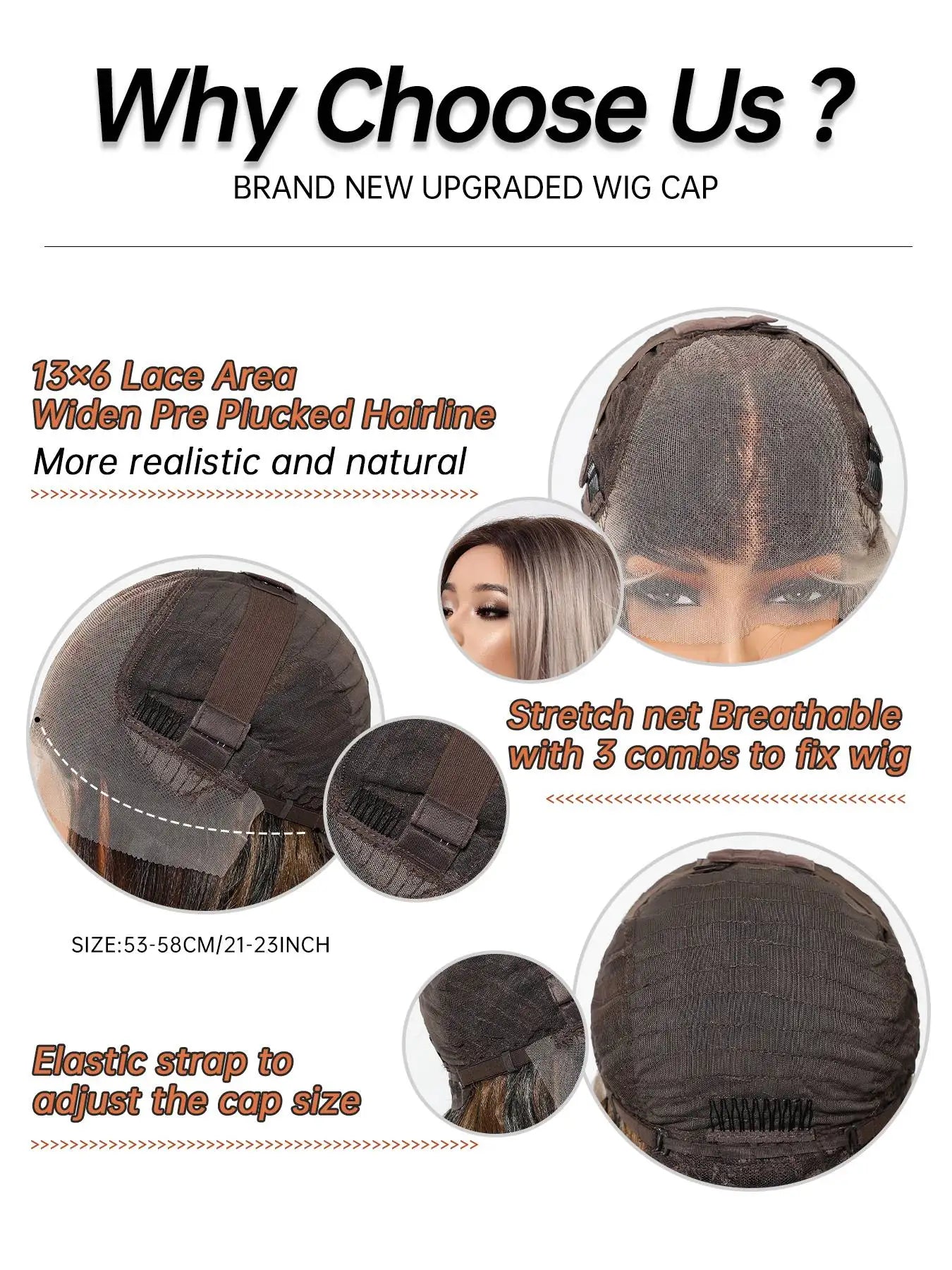 Topshe Short Bob 13x6 HD Lace Front Wig Ombre Blonde Straight Synthetic Wigs Glueless Pre-Plucked Heat Resistant Fiber Daily