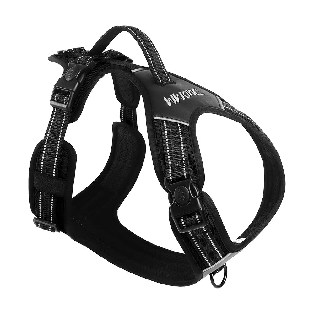 Tactical No-Pull Dog Harness with Handle & Reflective Strips - Padded Vest for Control, Anti-Pull Walking, and Outdoor Safety