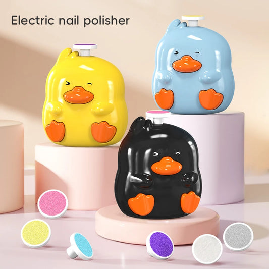 Baby Electric Nail Trimmer Safe Infant Nail File Clipper Set Newborn Toddler Quiet Manicure Pedicure Kit with Grinding Heads