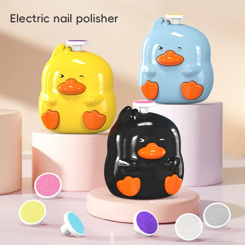 Baby Electric Nail Trimmer Safe Infant Nail File Clipper Set Newborn Toddler Quiet Manicure Pedicure Kit with Grinding Heads