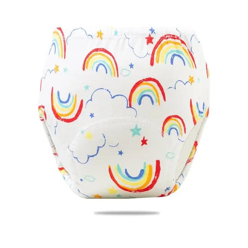 2/3/4/5/8Pc Baby Potty Toilet Training Pants Nappies Cartoon Boys Girls Underwear Cotton TPU WaterProof Panties Reusable Diapers