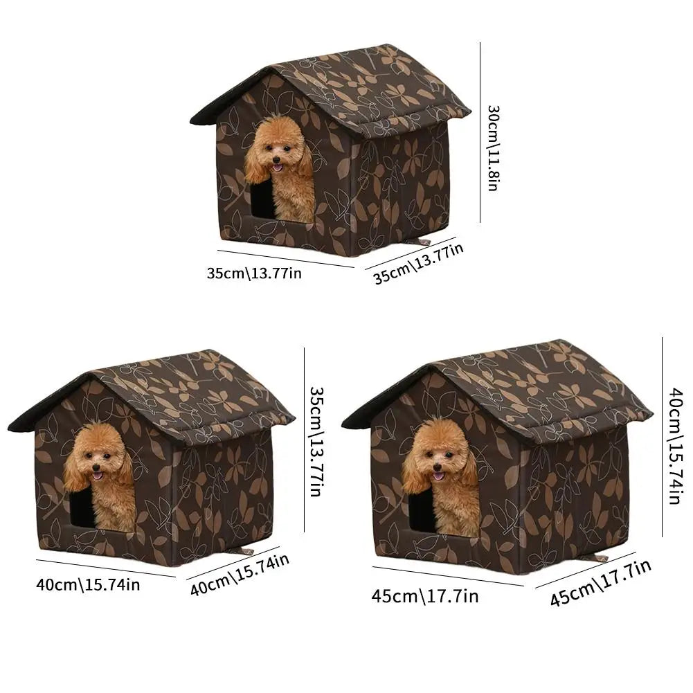 Winter Waterproof Cat House Bed Outdoor Warm Shelter Dog Kennel Foldable Pet Cabin Tent Insulated Supplies DropShipping