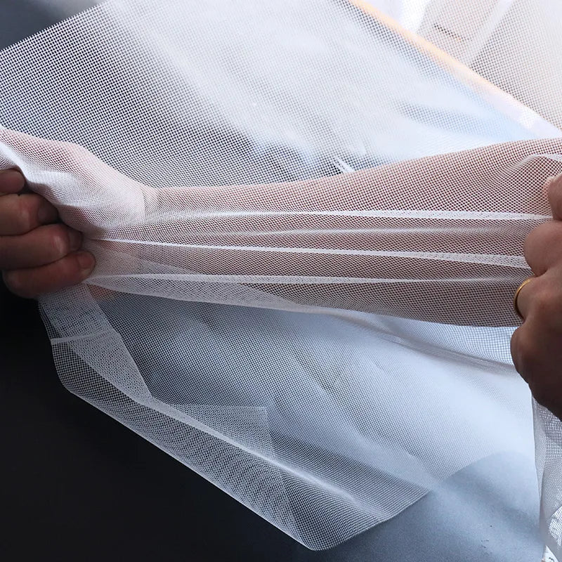 Window Mosquito Net Screen Mesh with Zipper Customized size white  Invisible Fiberglass Mesh Summer Prevent Mosquitoes Flies