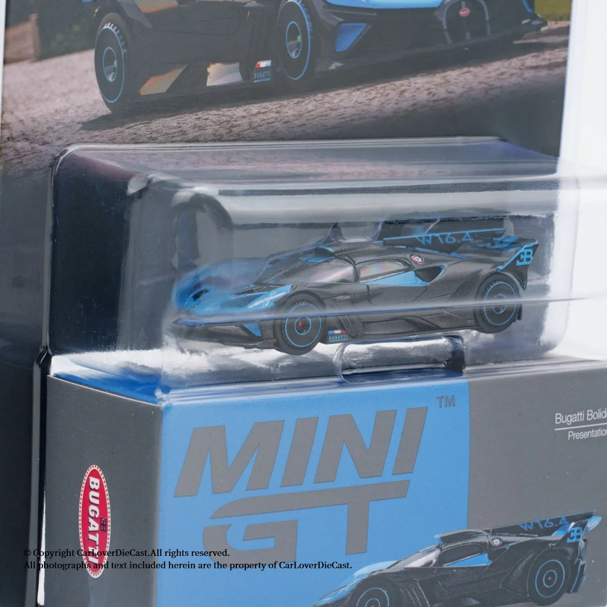 MINIGT 1:64 Bugatti Bolide Presentation Alloy Diecast Car Model Collection