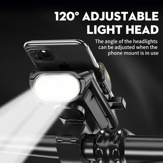 4-in-1 LED Bicycle Light 3000mAh Bike Headlamp Power Bank 400Lumen Handlebar Rechargeable Front Lamp MTB Road Cycling Flashlight