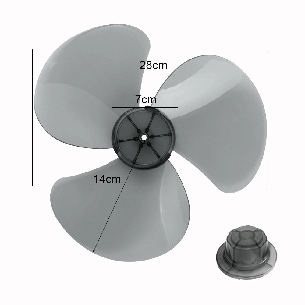 High Quality Fan Blade 3 Leaves Radius 14cm Standing Pedestal Floor Wall Table Fanner Transparent Black Transparent White