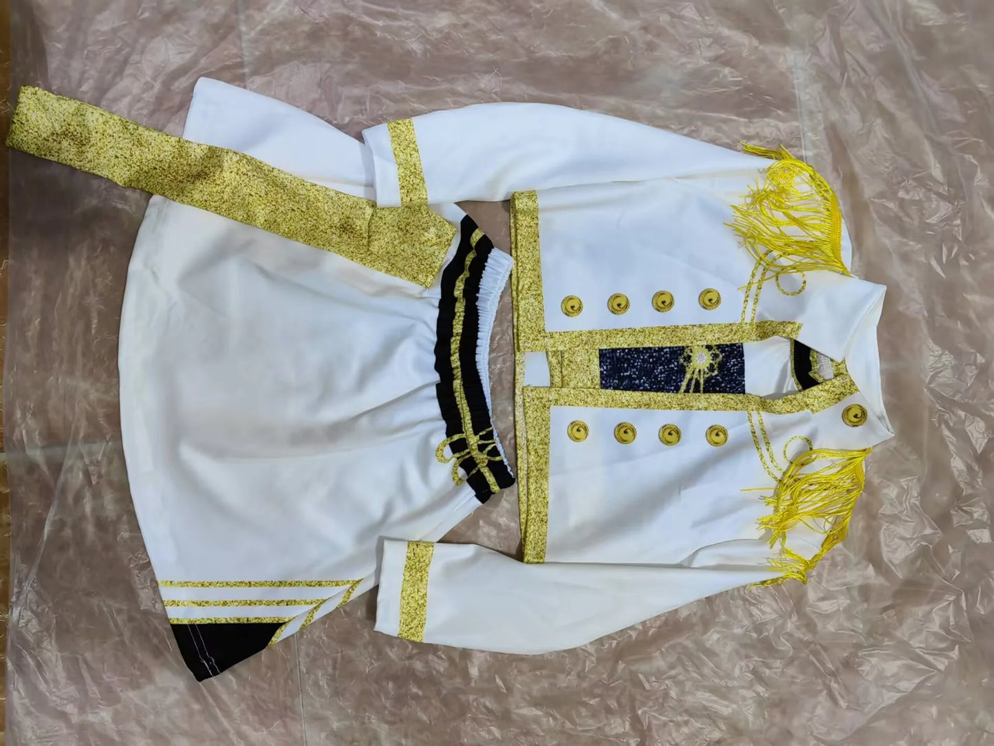 Cool Girl Cosplay Golden Costume Kids 3D Print Idol Group Singing Stage Performance Costume Child Halloween Party Clothes Suit