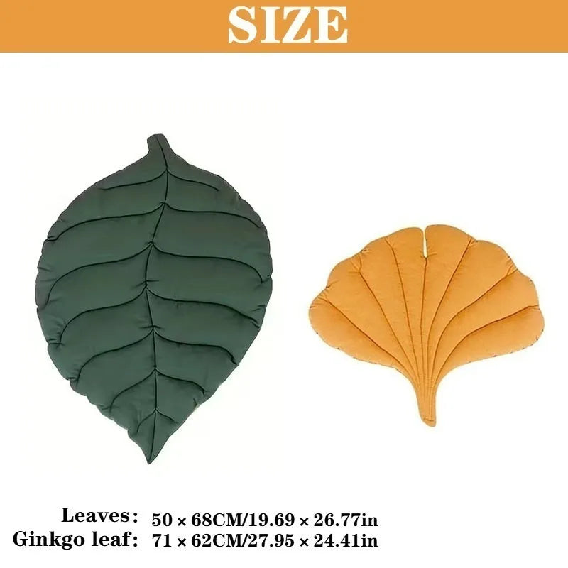 1/2PCS Leaf Shaped Cat Bed and Pet Mat Soft Washable Reversible Non-Slip Cushion for Cats and Dogs Indoor Travel Camping Pet Bed