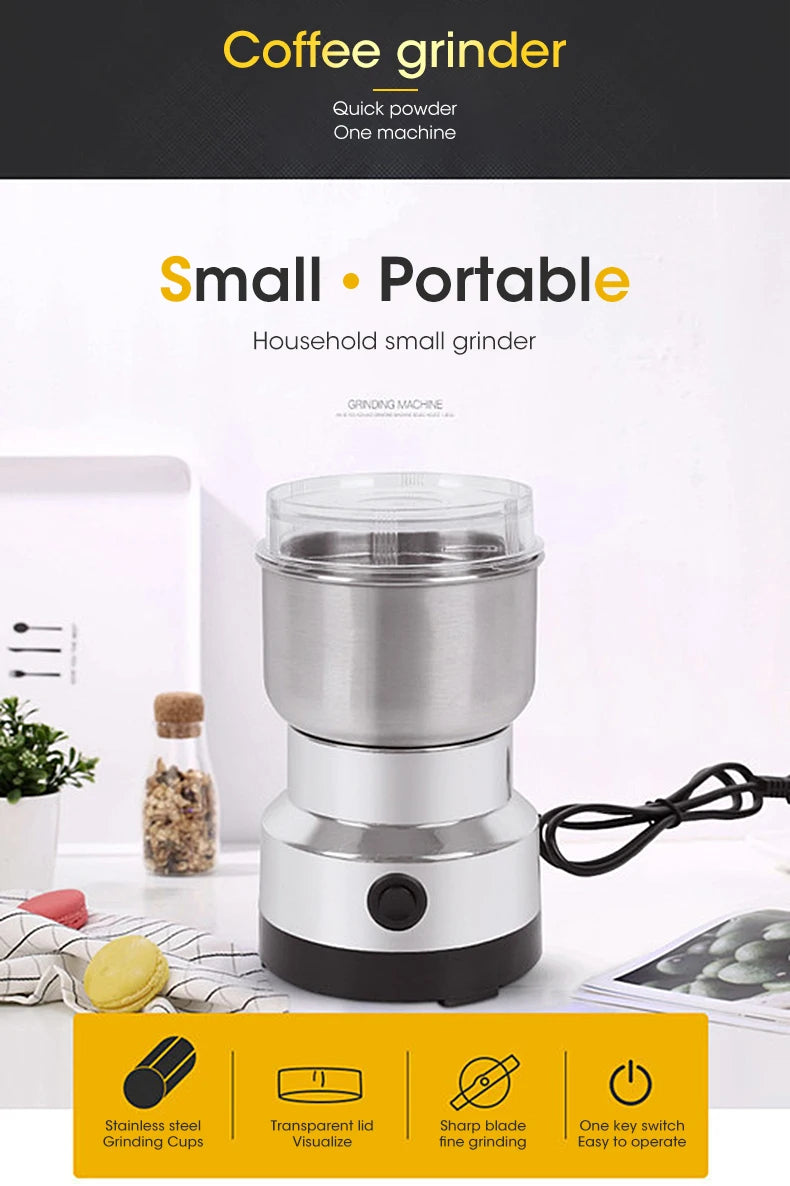 2024 NEW Mini Electric Grinder Household 300ml Ultrafine Baby Food Pulverizer Coffee Grinder Spice Pepper Grinder Grain Mill