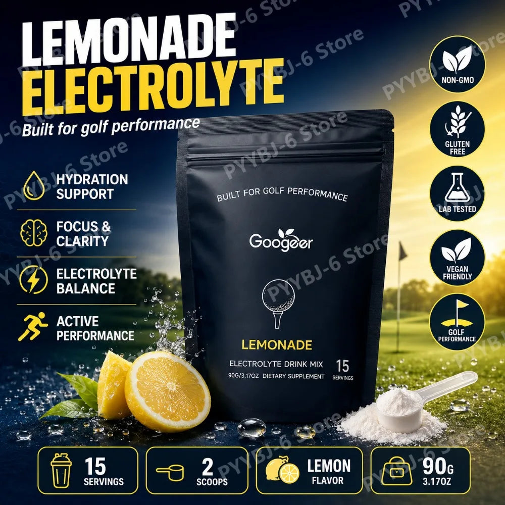 Lemonade Electrolyte Powder Hydration Supplement with Magnesium Potassium Sodium Vitamin B6 B12 Focus Support 15 Servings