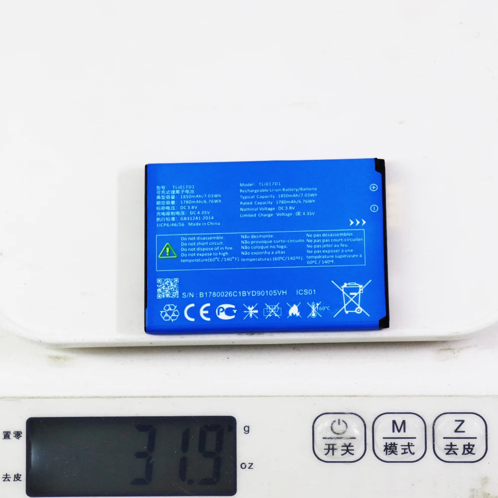 Phone Battery For Alcatel TLi013CA 1380mAh/TLi016D1 1680mAh/TLi017C7 1850mAh/TLi017D1 1850mAh/TLi019D7 2000mAh/TLi021E1 2200mAh