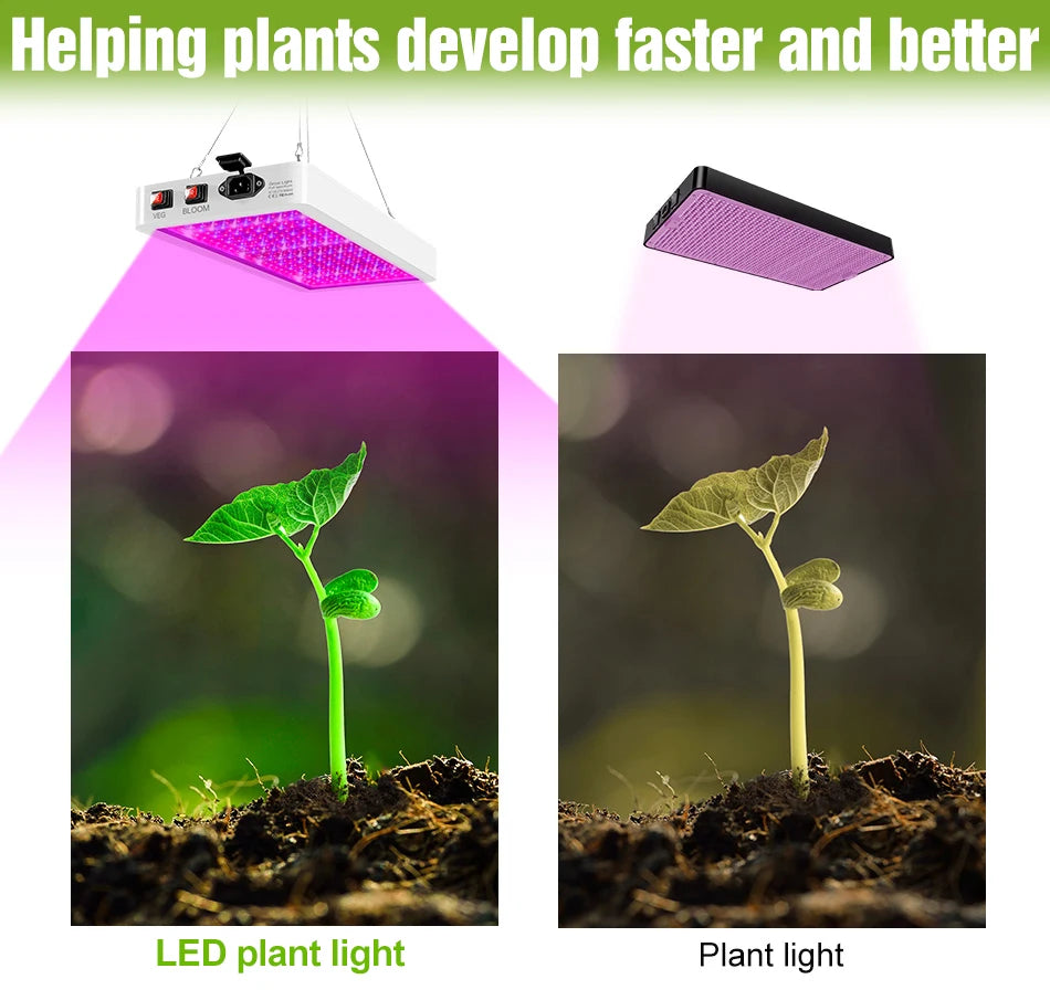 600W LED Grow Lights Full Spectrum Plant Cultivation Lamp 220V Indoor Greenhouse Tent Hydroponics Succulent Vegs Fill Lighting