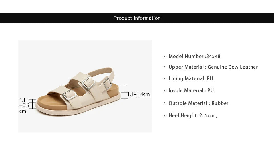 BeauToday Sandals Women Genuine Cow Leather Front and Real Strap Solid Color Flats Leisure Summer Ladies Shoes Handmade 34548