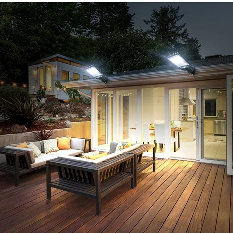 Powerful LED Solar Outdoor Courtyard Wall Lamp Rechargeable Induction Solar Garden Light Terrace Garage Door Street Lighting