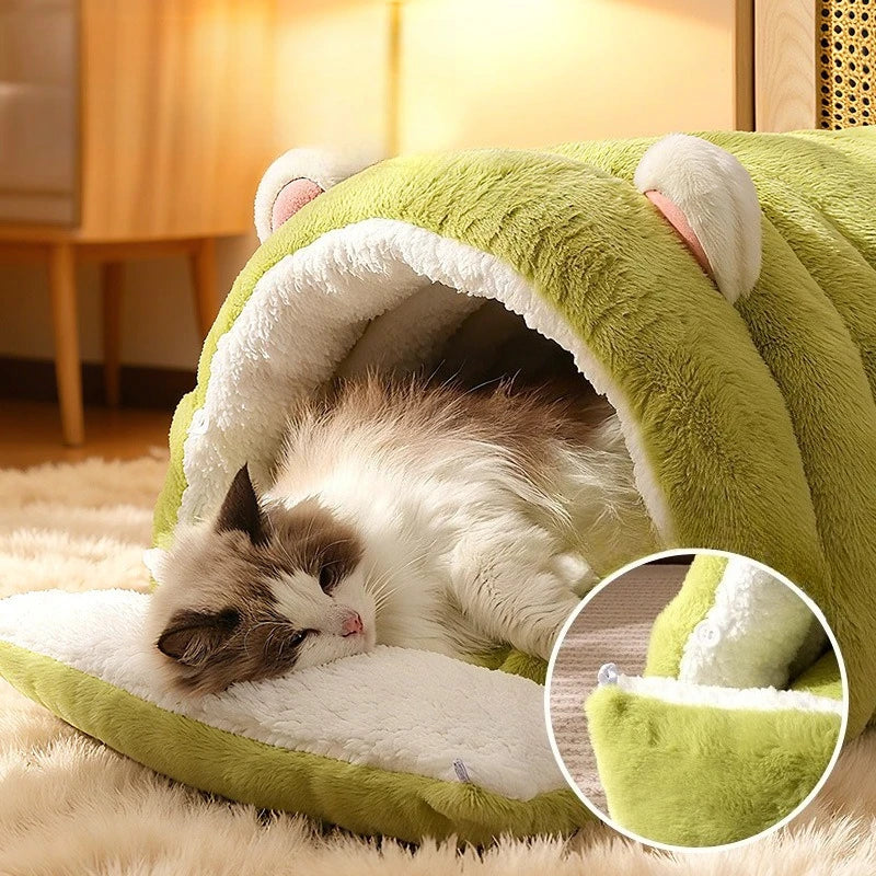 New Winter Removable and Washable Closed Cat House Security Sense Winter Warm Pet Sleeping Nest Cat Sleeping Bag