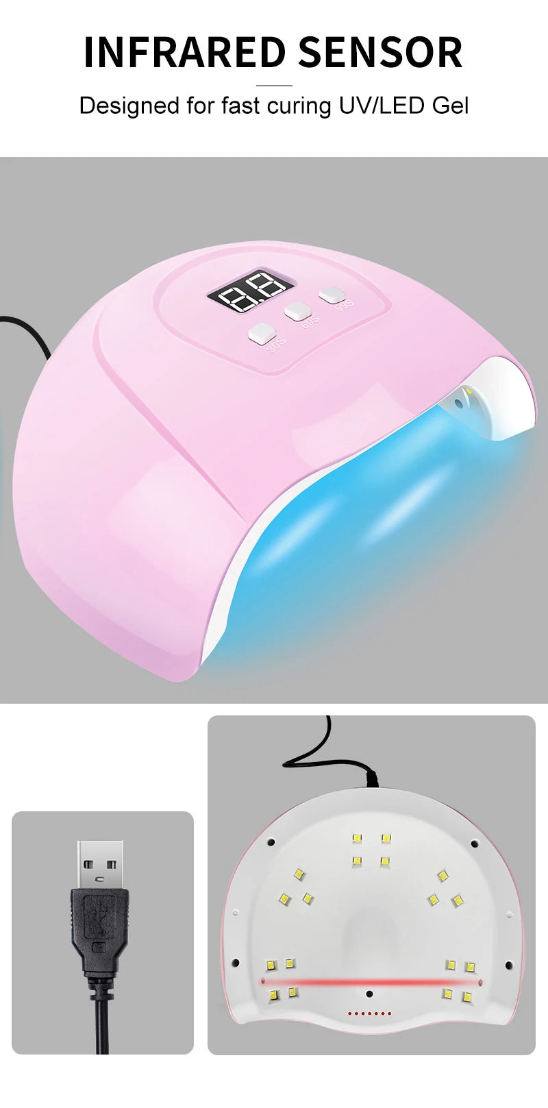 Gel Nail Polish Set With UV Nail Lamp Poly Extension Nail Gel Kit Semi Permanent Gel Varnish Set Professional Nail Art Tools Kit